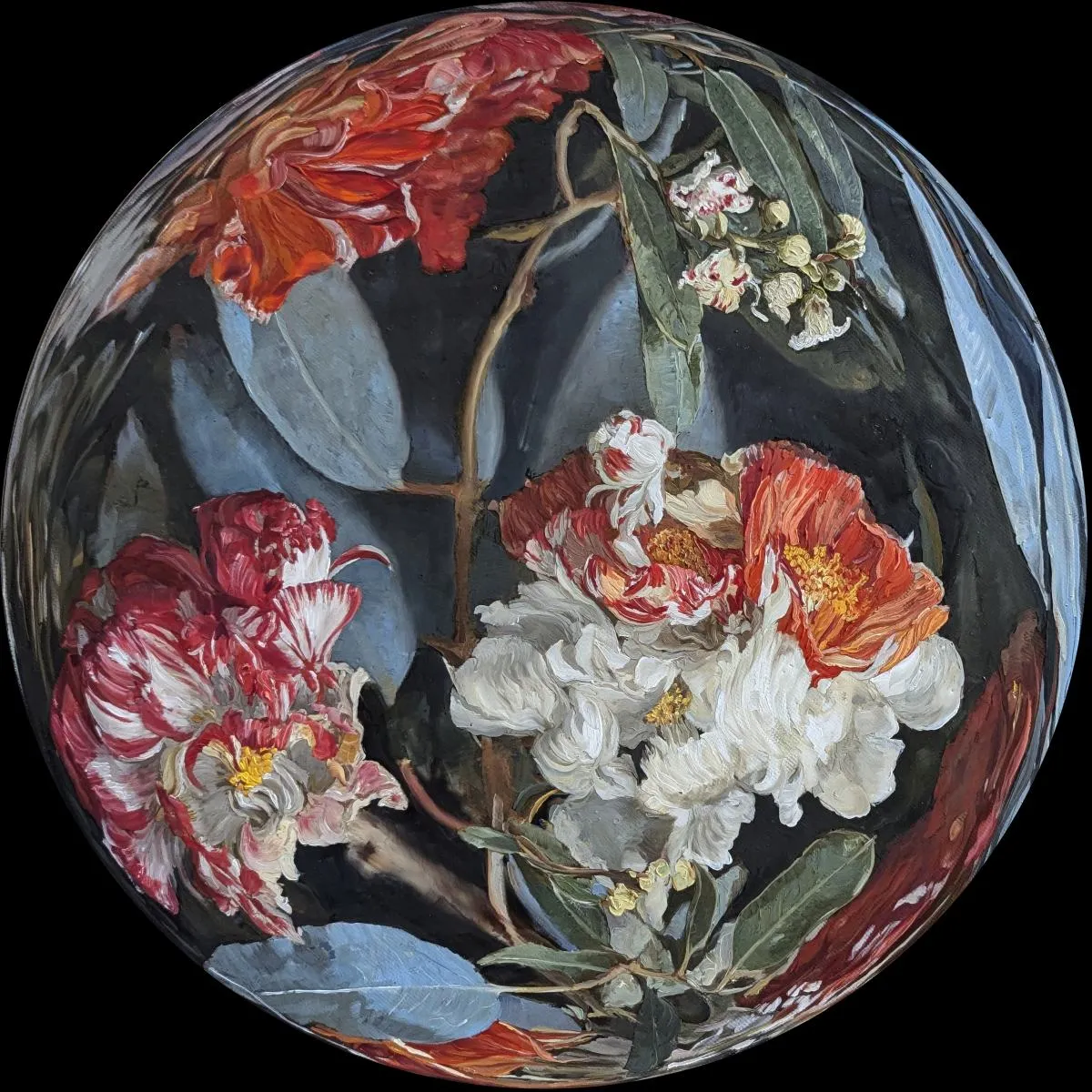 Sphaeraflora 9, 2024 — oil on canvas mounted to board