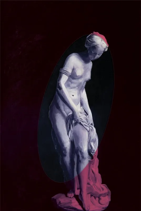 Nympth at the Bath, 2021 — oil on canvas with tinted acrylic