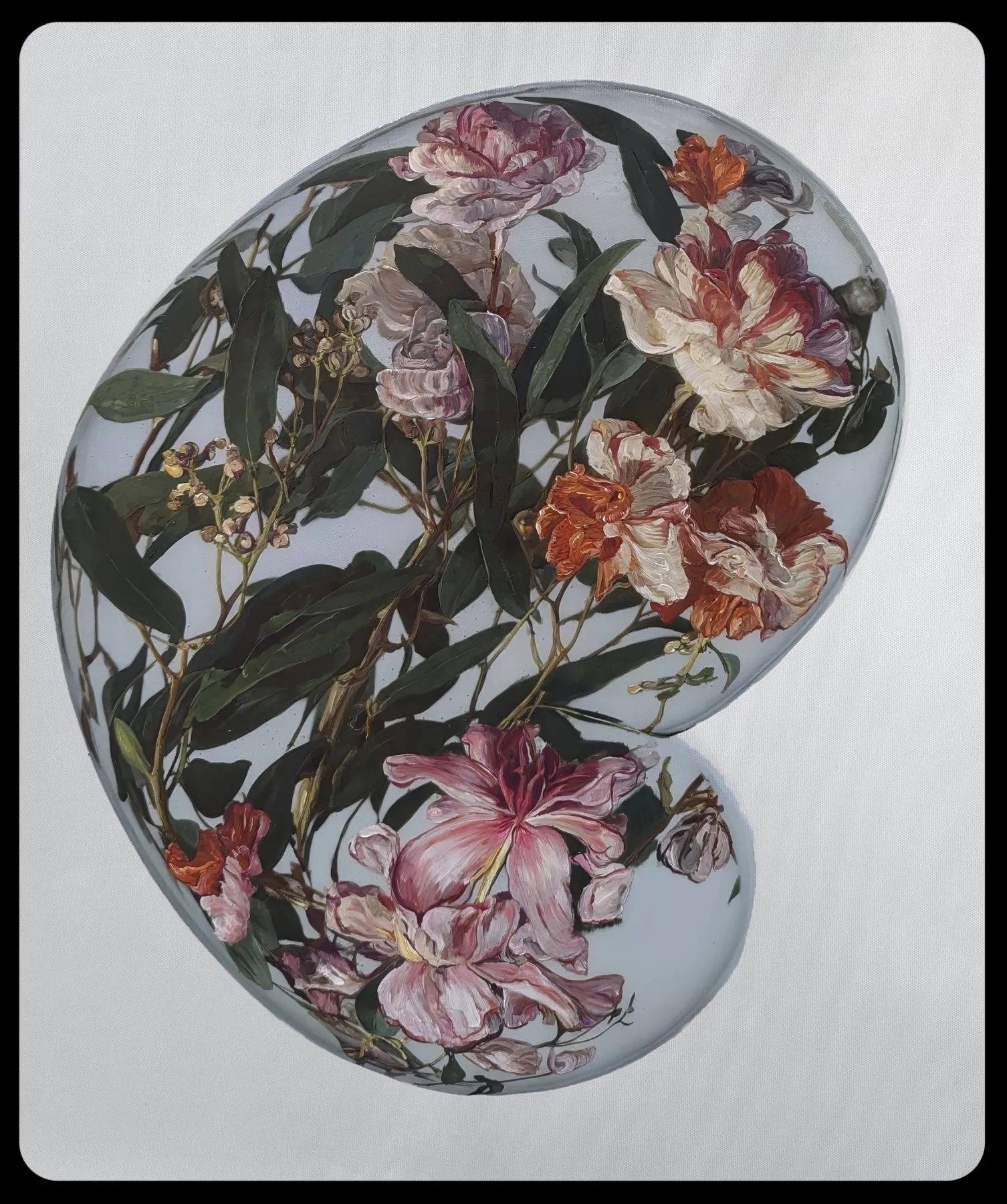 Orbis Flower 7, 2024 — oil on canvas mounted to board