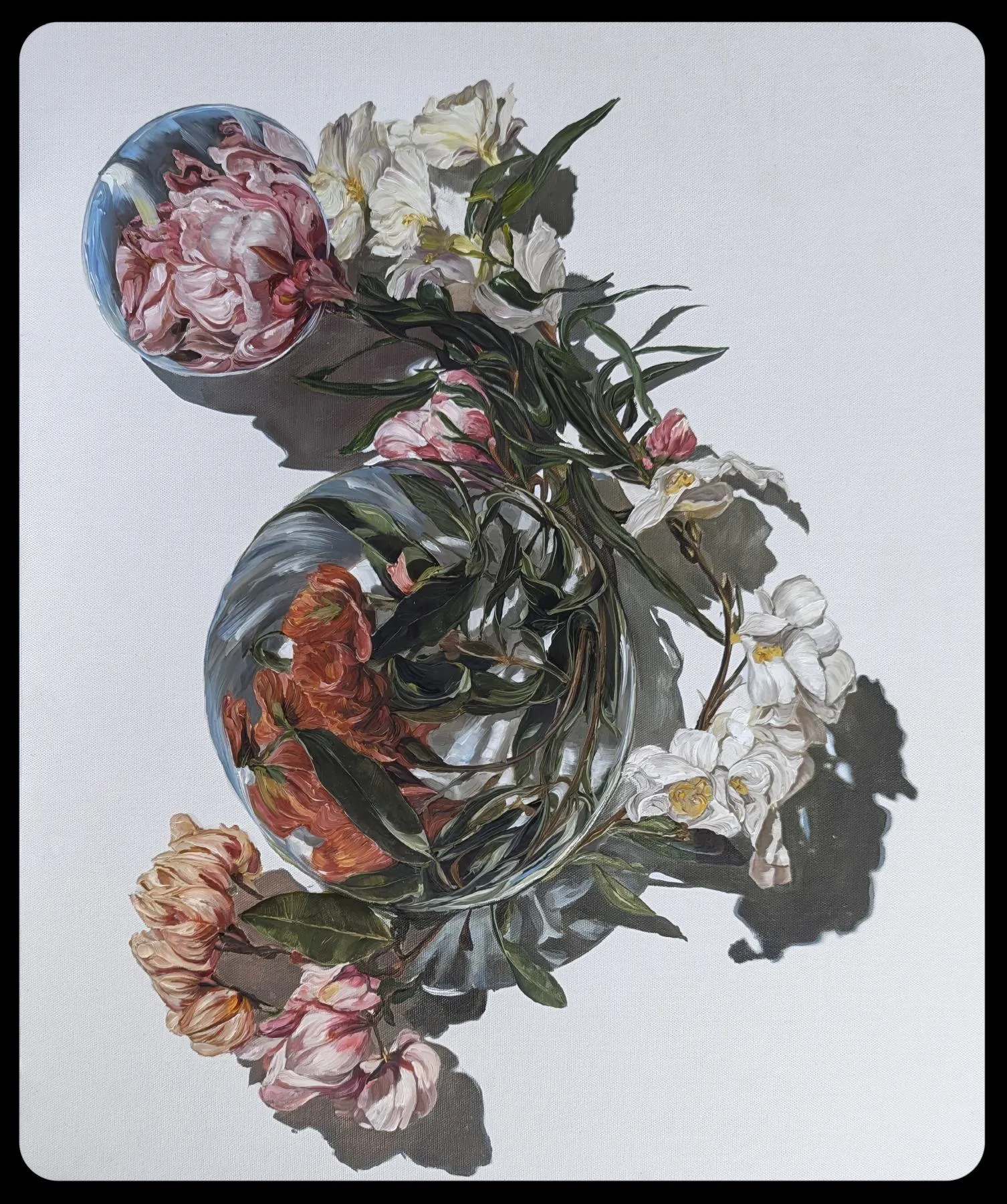 Orbis Flower 6, 2024 — oil on canvas mounted to board