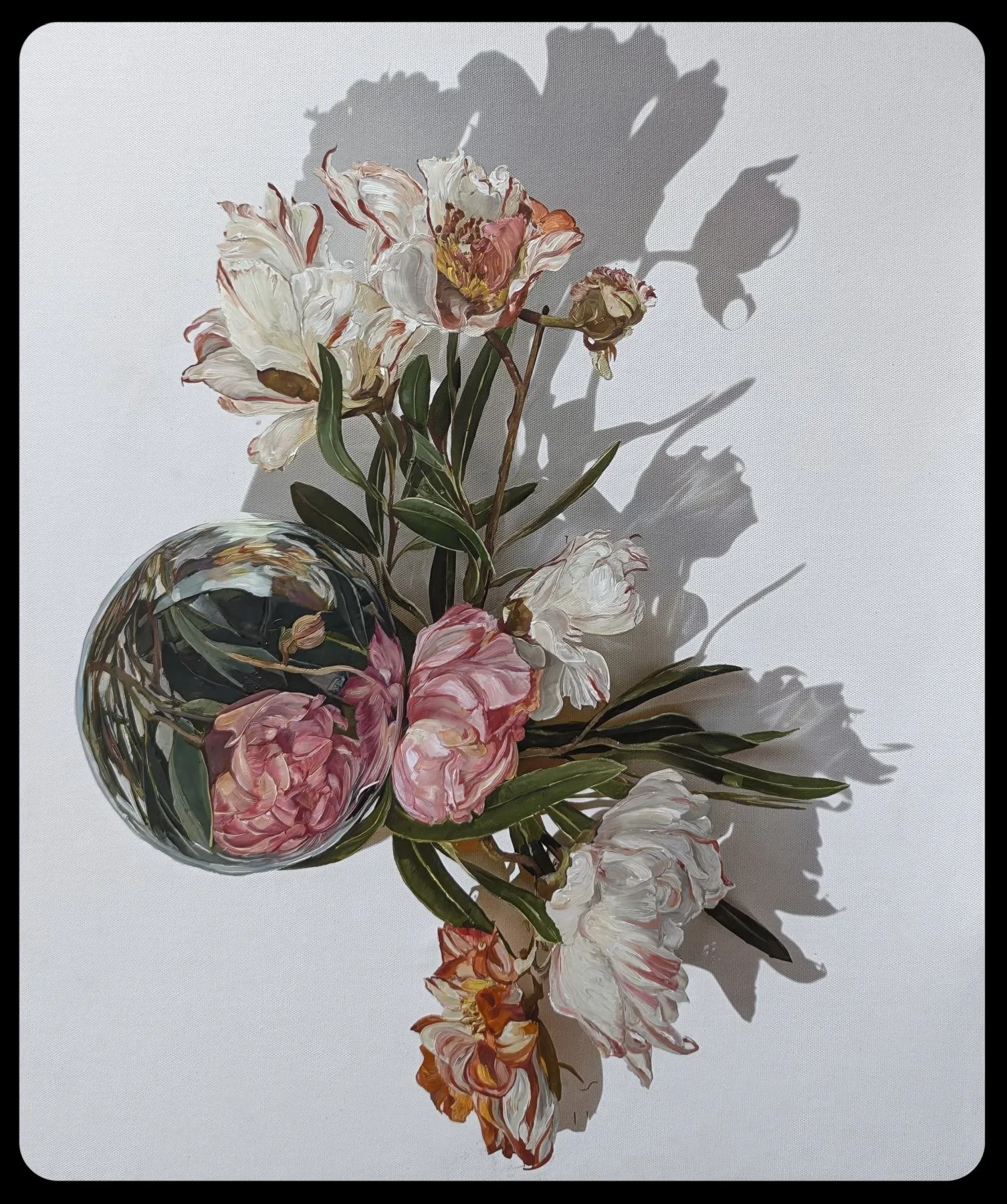 Orbis Flower 2, 2024 — oil on canvas mounted to board