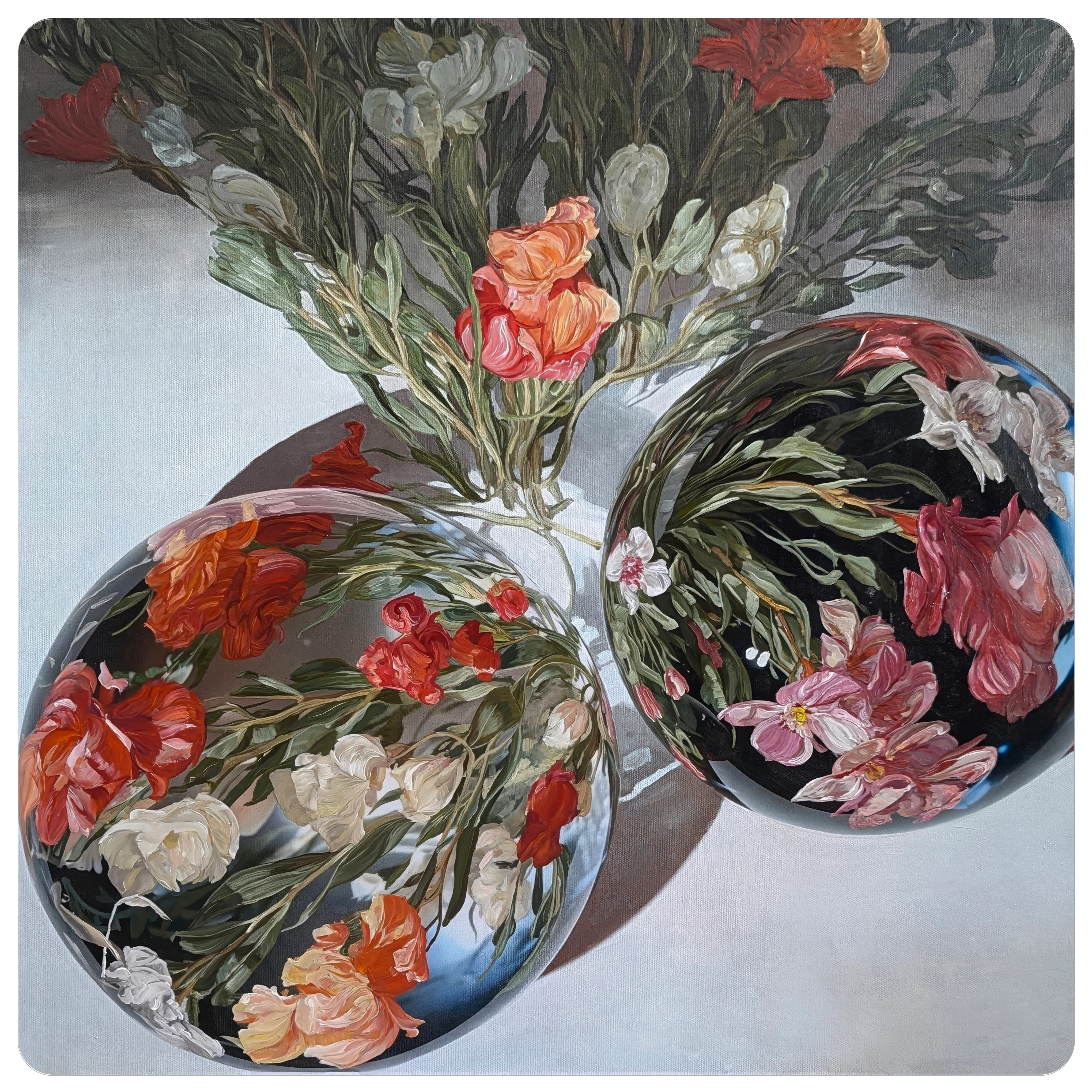 Orbis Flower 12, 2024 — oil on canvas mounted to board