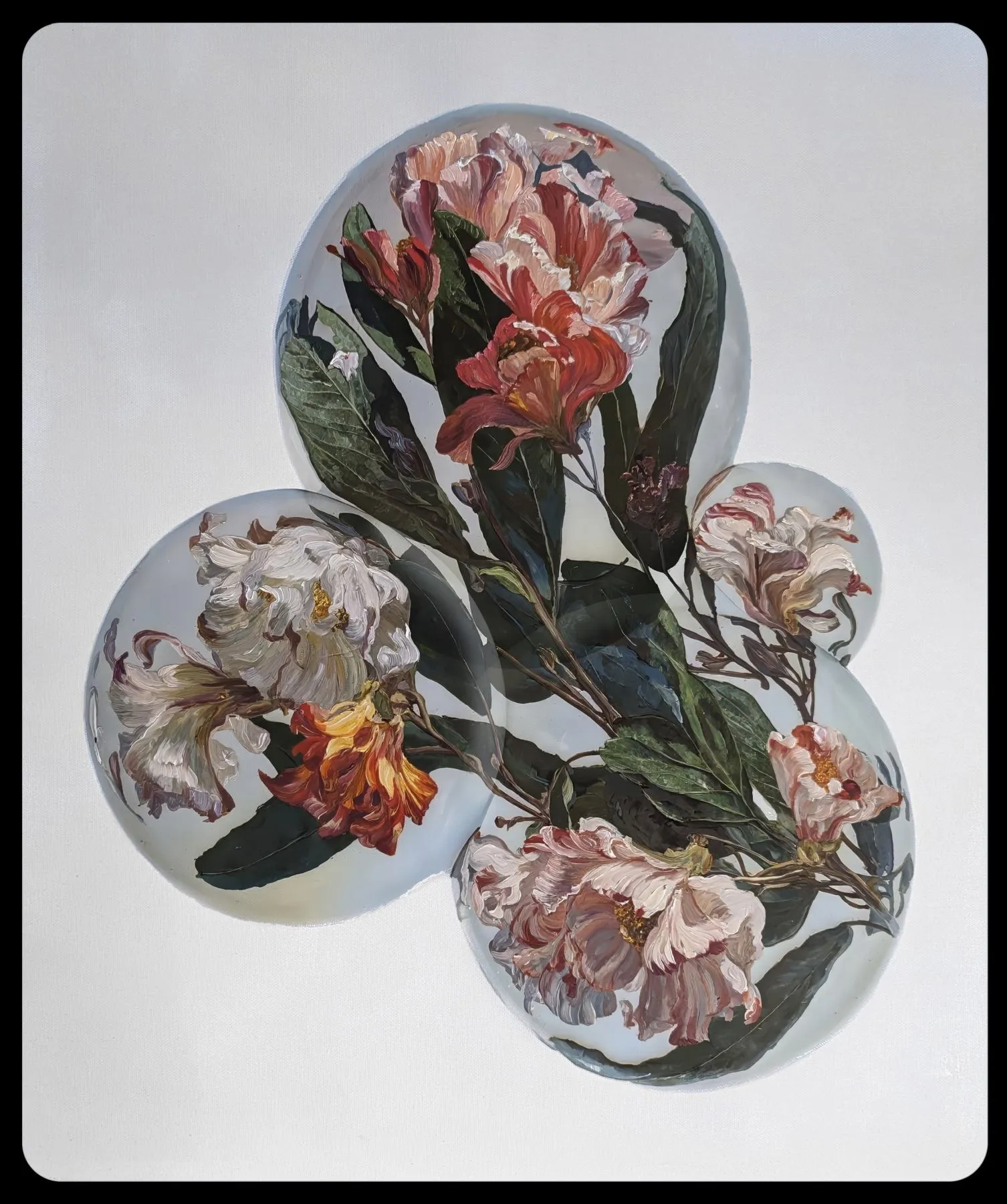 Orbis Flower 5, 2024 — oil on canvas mounted to board