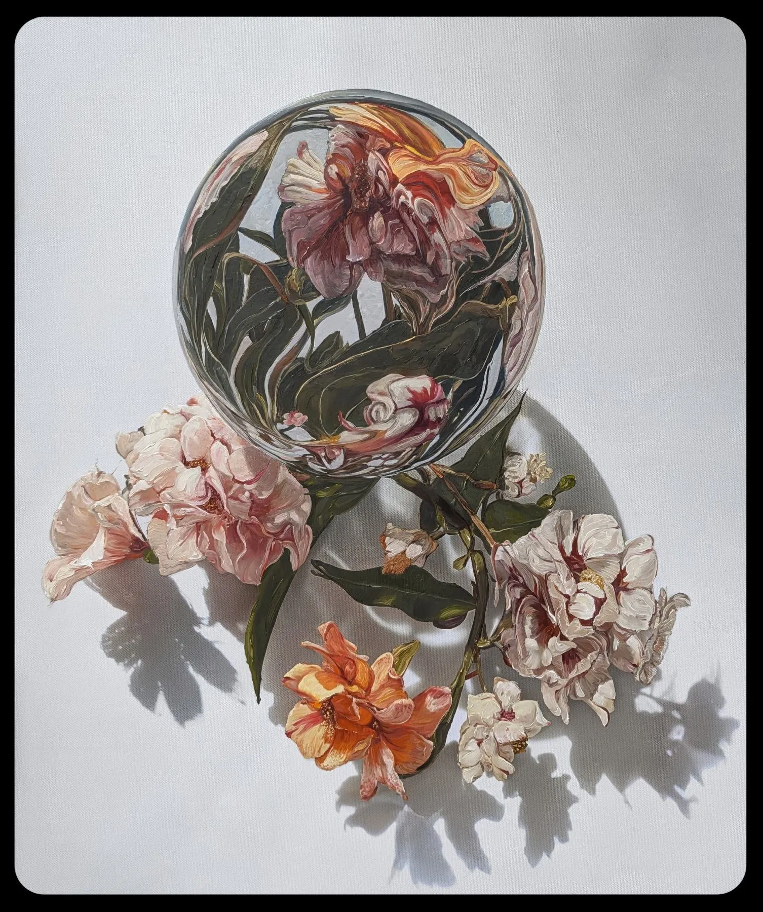 Orbis Flower 1, 2024 — oil on canvas mounted to board