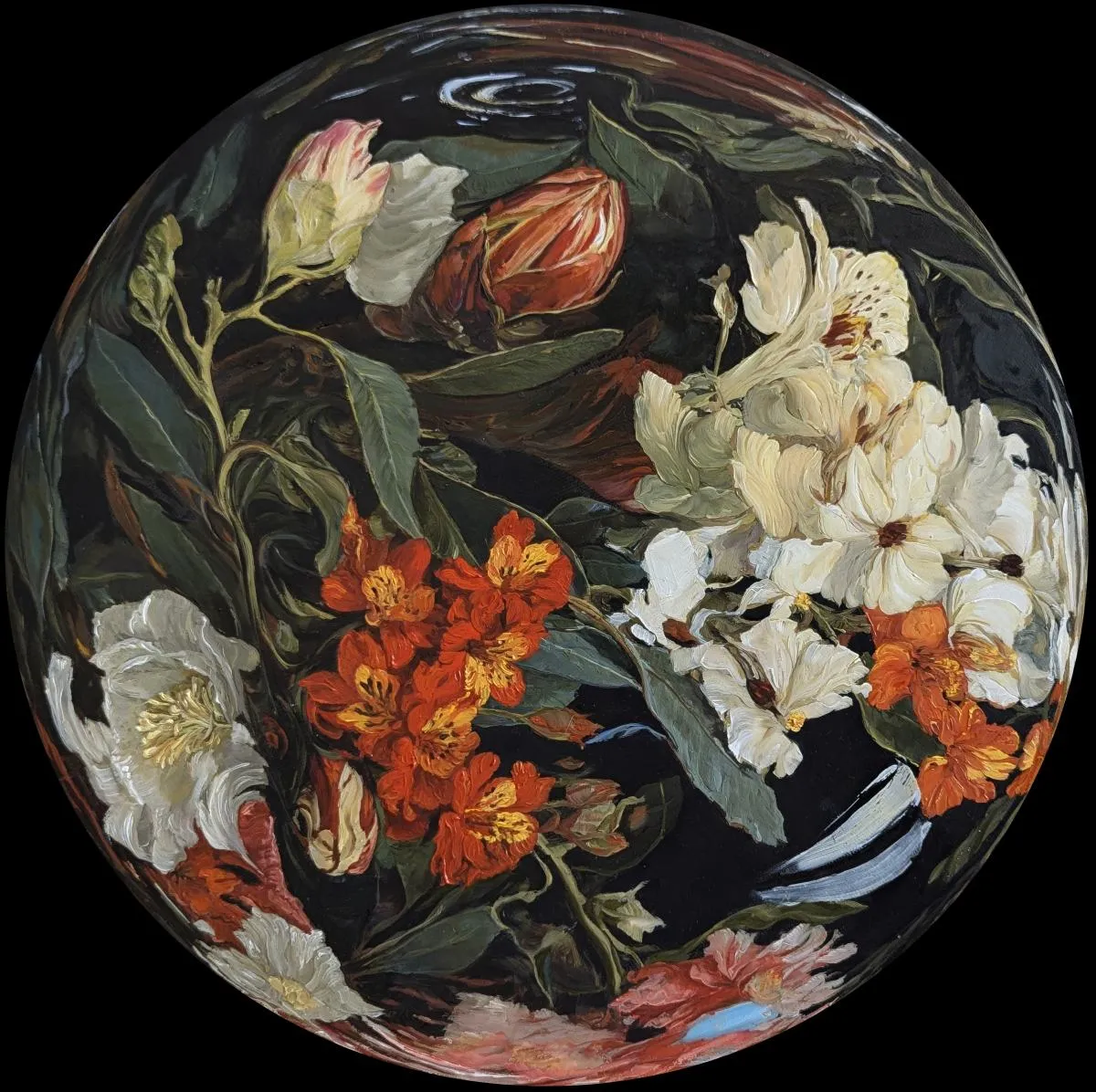 Sphaeraflora 2, 2024 — oil on canvas mounted to board