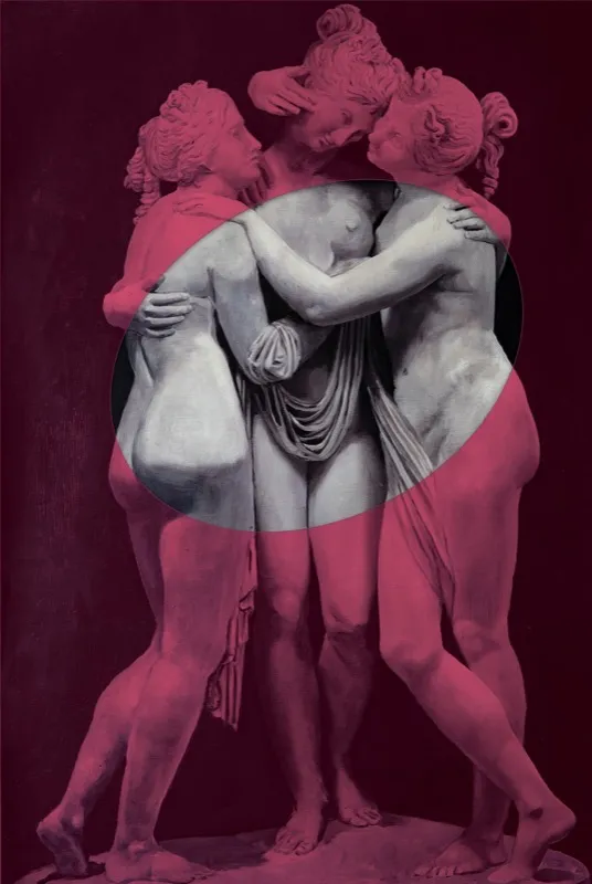 Three Graces, 2021 — oil on canvas with tinted acrylic