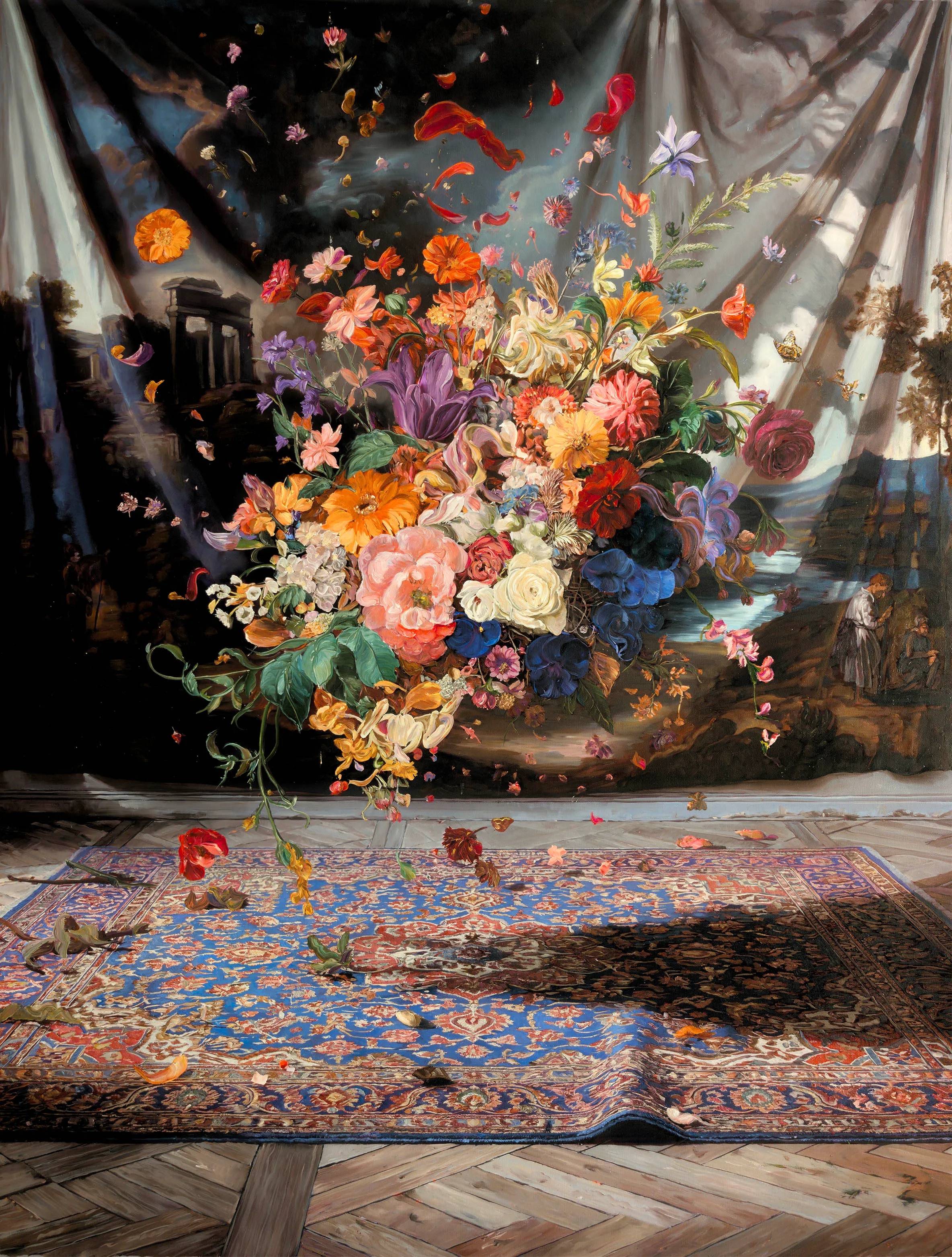 Folding Flowers, 2026 — Oil on canvas