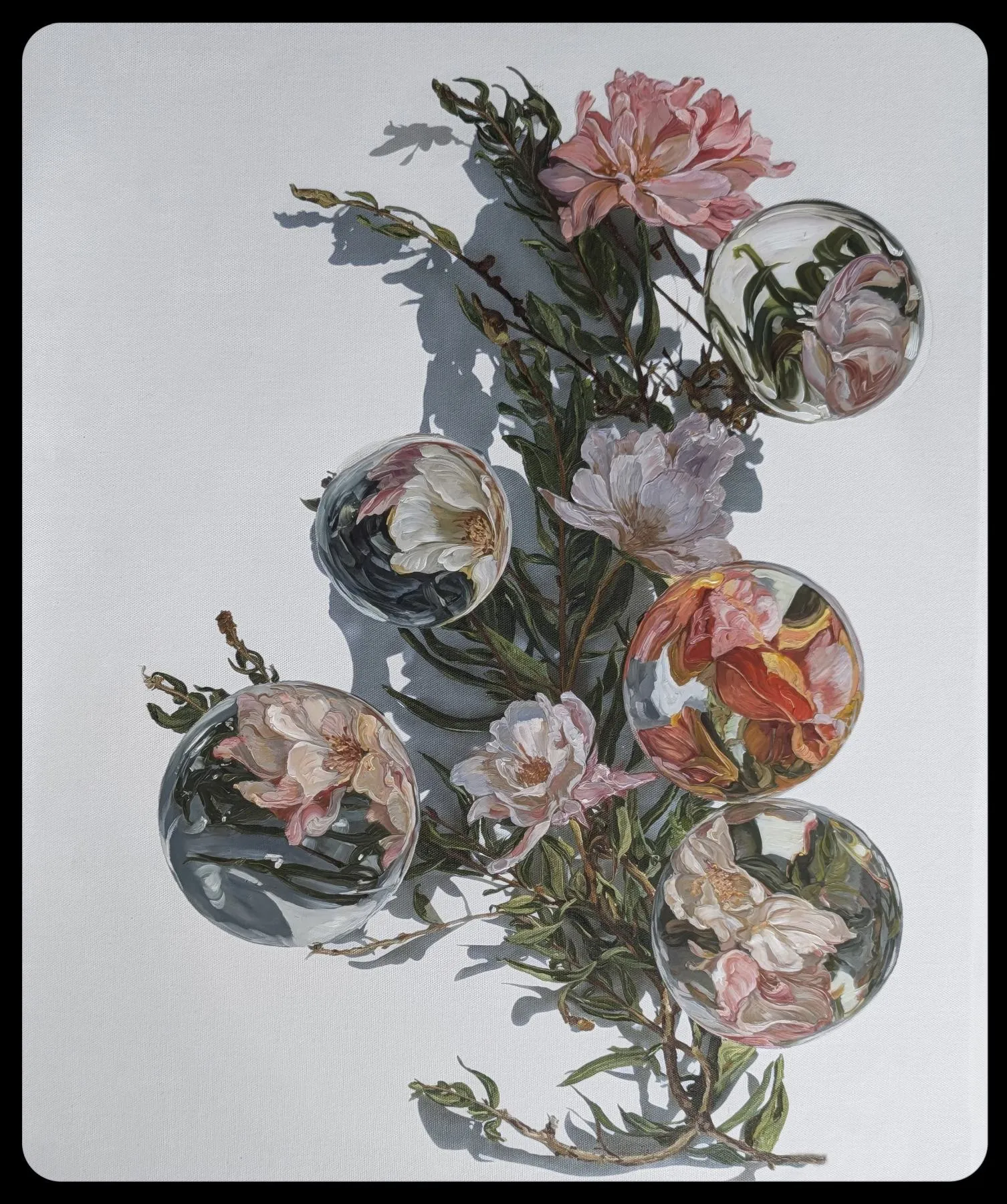 Orbis Flower 9, 2024 — oil on canvas mounted to board