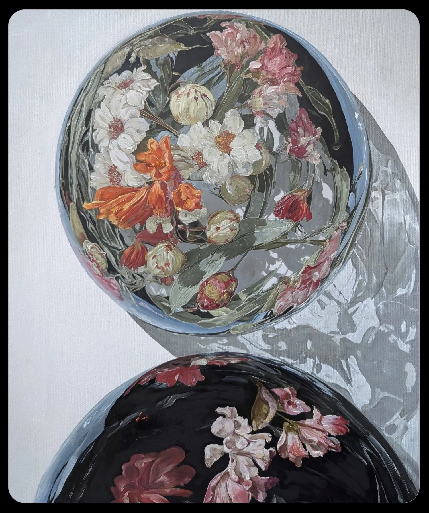 Orbis Flower 10, 2024 — oil on canvas mounted to board
