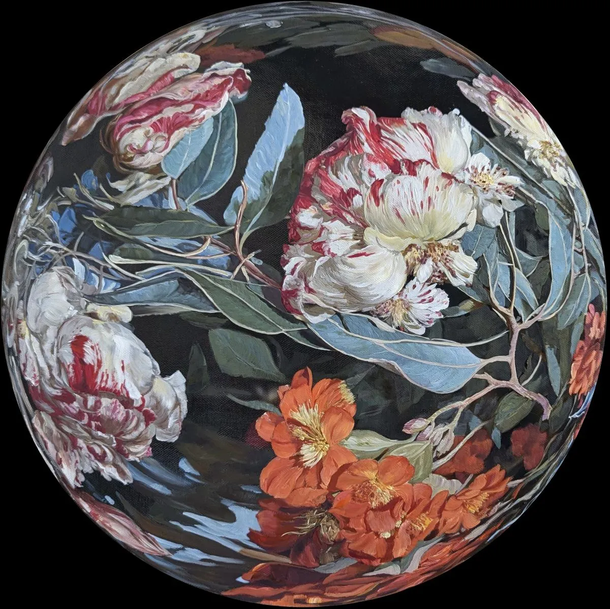 Sphaeraflora 3, 2024 — oil on canvas mounted to board