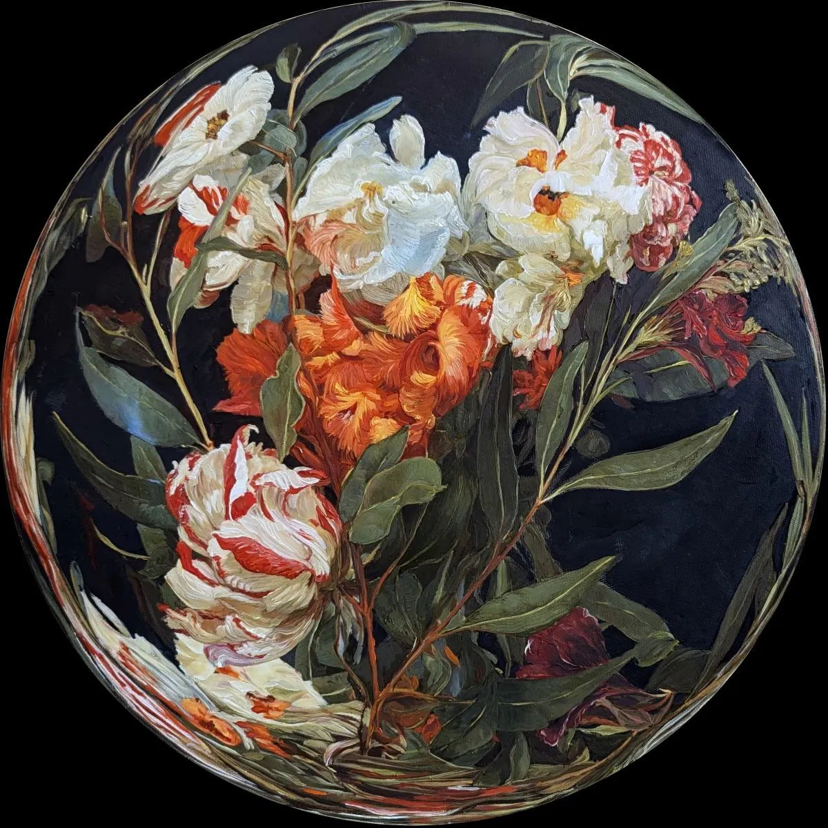 Sphaeraflora 6, 2024 — oil on canvas mounted to board