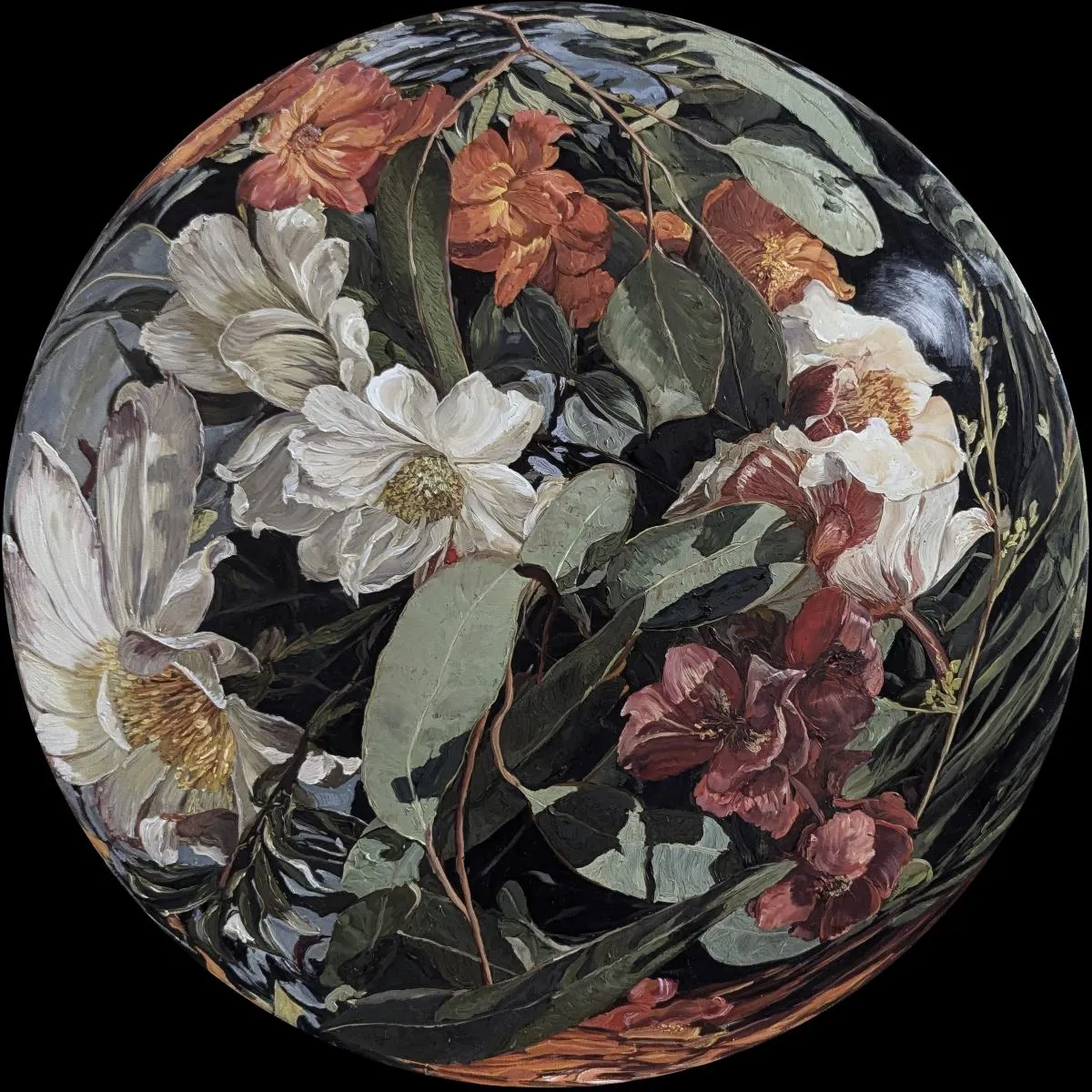 Sphaeraflora 12, 2024 — oil on canvas mounted to board